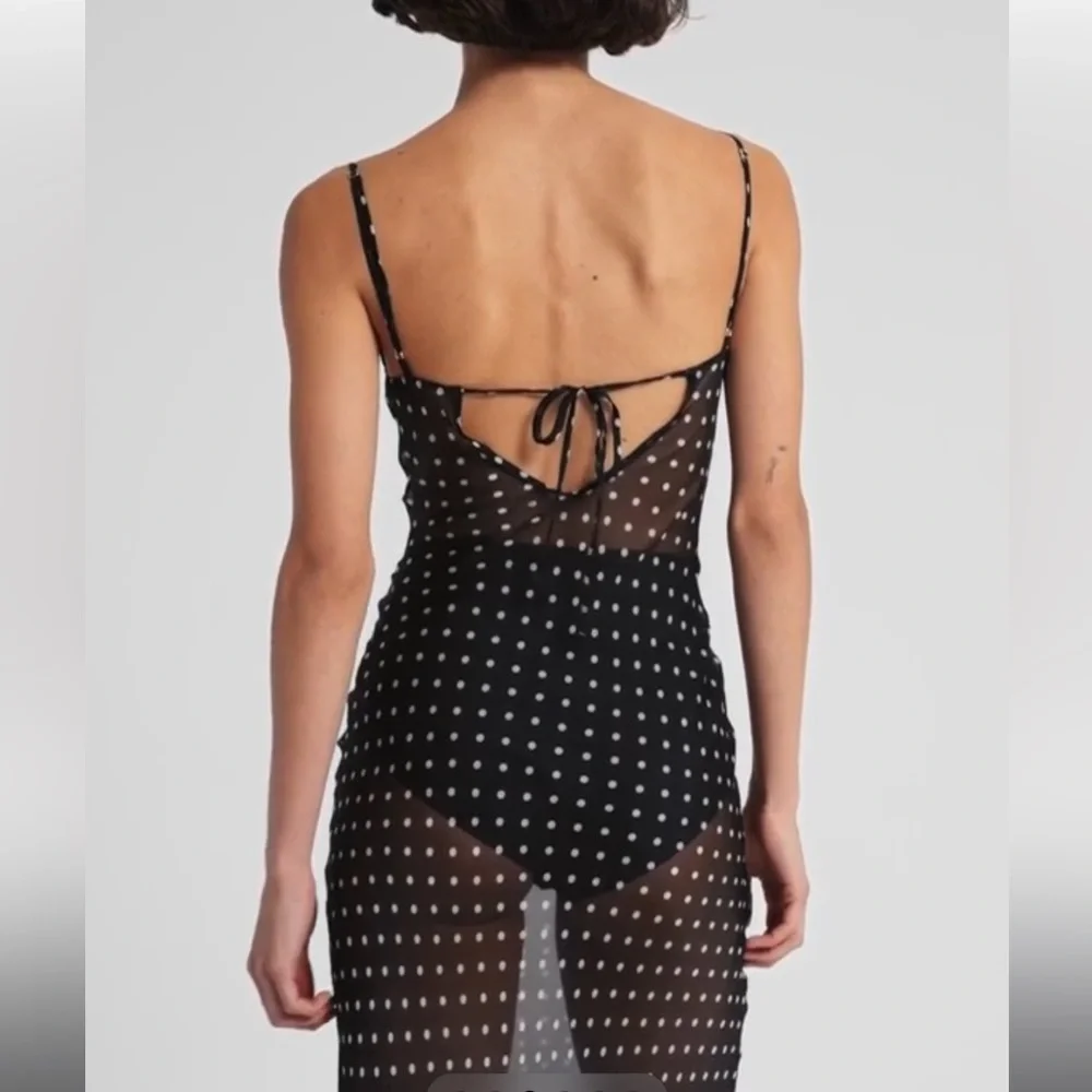 Rat & Boa | GISELE POLKA DOT SILK MAXI DRESS XS - Picture 10 of 16